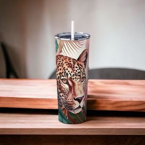 Jaguar 20oz Steel Tumbler With Lid & Straw